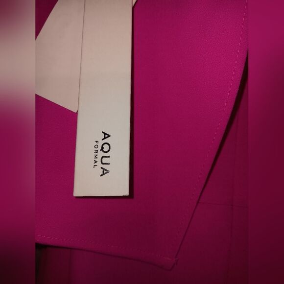 Aqua hot pink formal midi dress - Picture 4 of 5